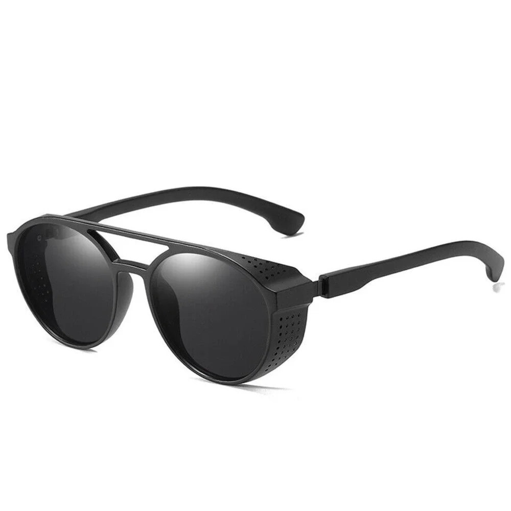 Stylish Round‎ Steampunk Sunglasses UV 400 Protection Side Shield Shades Retro